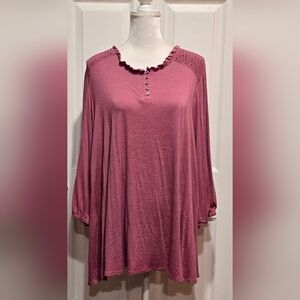 Lane Bryant Mauve Swing Tee Size 18/20
